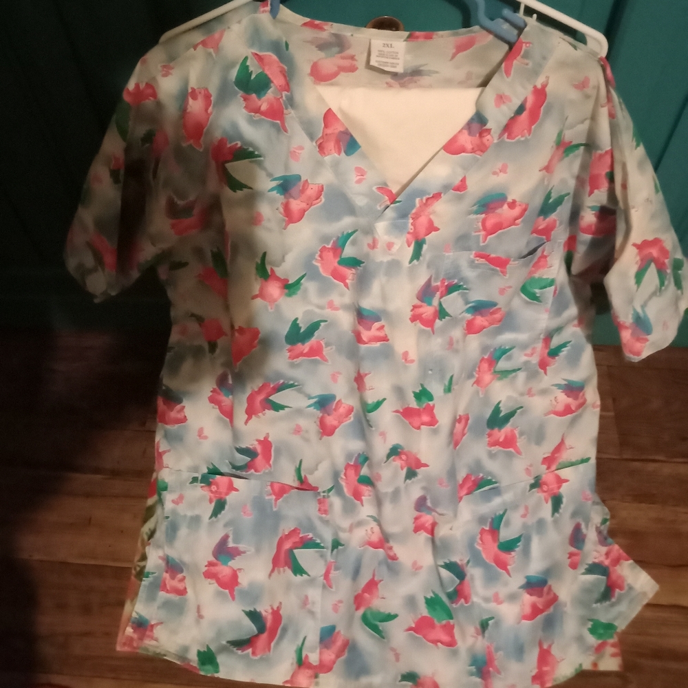 Scrub pants shirt set